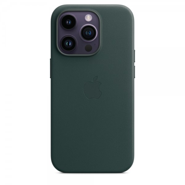 Apple Original iPhone 14 Pro Max Cover Lædercover MagSafe Skovgrøn