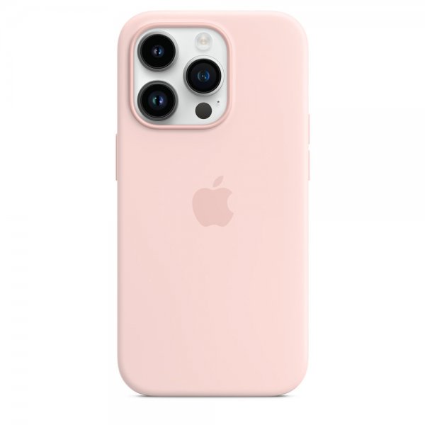 Apple Original iPhone 14 Pro Max Cover Silikone Case MagSafe Kridtrose