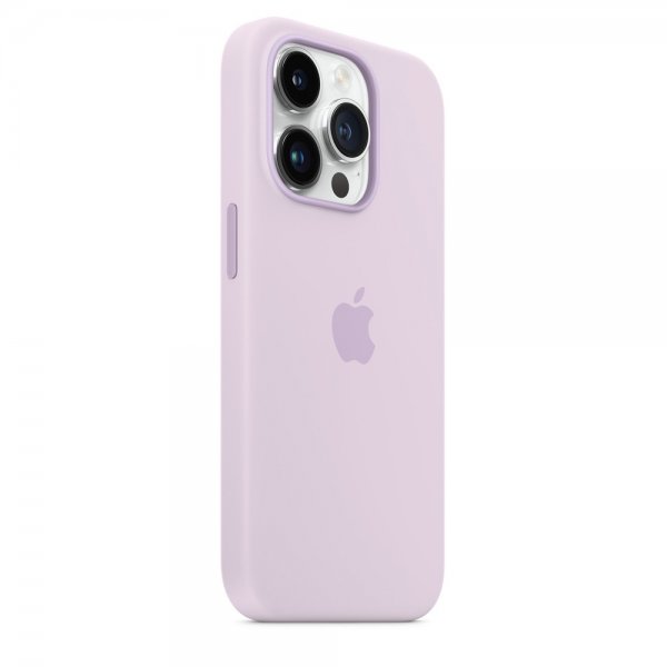 Apple Original iPhone 14 Pro Max Cover Silicone Case MagSafe Lilac