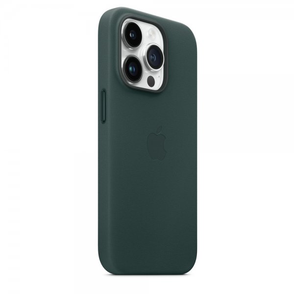Apple Original iPhone 14 Pro Cover Lædercover MagSafe Skovgrøn