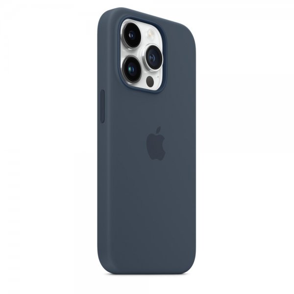 Apple Original iPhone 14 Pro Cover Silikonecover MagSafe Stormblå
