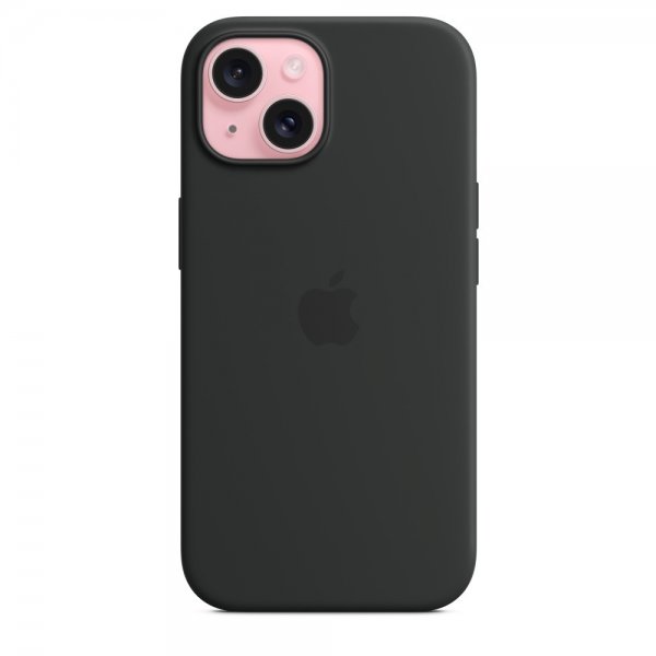 Apple Original iPhone 15 Plus Cover Silikone MagSafe Sort