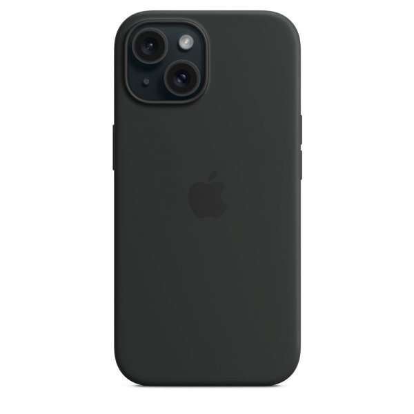 Apple Original iPhone 15 Plus Cover Silikone MagSafe Sort