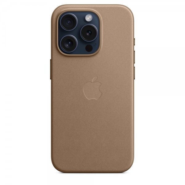 Apple Original iPhone 15 Pro Max Cover FineWoven MagSafe Taupe