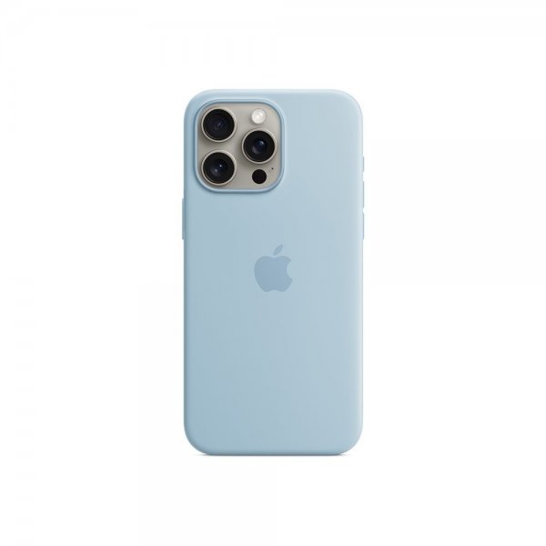Apple Original iPhone 15 Pro Max Cover Silikone Cover MagSafe Lyseblå