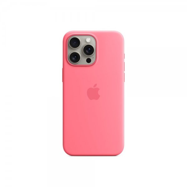 Apple Original iPhone 15 Pro Max Cover Silikone Cover MagSafe Lyserød