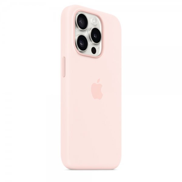 Apple Original iPhone 15 Pro Max Silikone Cover MagSafe Lyslilla