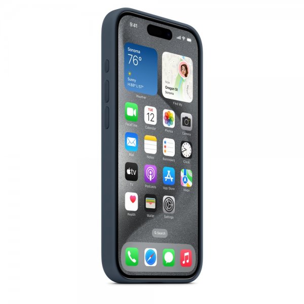 Apple Original iPhone 15 Pro Max Cover Silikone MagSafe Stormblå