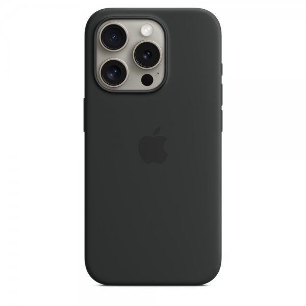 Apple Original iPhone 15 Pro Max Cover Silikone MagSafe Sort