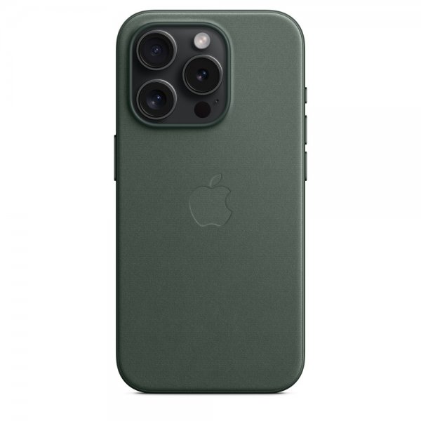 Apple Original iPhone 15 Pro Cover FineWoven MagSafe Vintergrøn