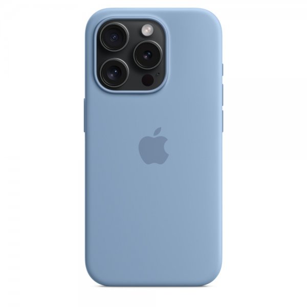 Apple Original iPhone 15 Pro Cover Silikone MagSafe Vinterblå