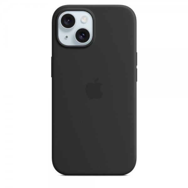 Apple Original iPhone 15 Cover Silikone MagSafe Sort