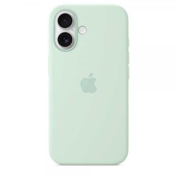 Apple Original iPhone 16 Cover Silikone Cover MagSafe Aquamarine
