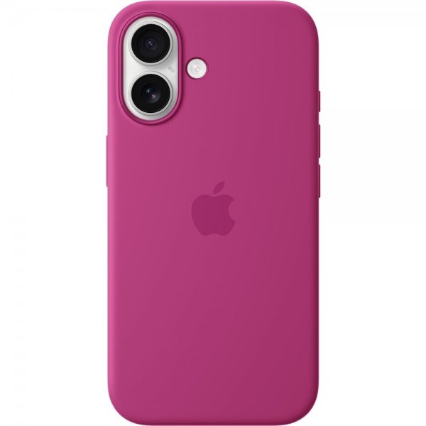 Apple Original iPhone 16 Cover Silikone Cover MagSafe Fuchsia