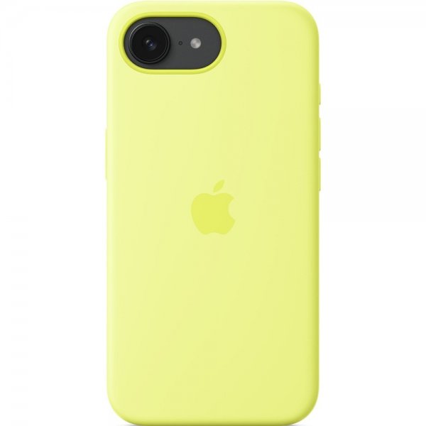 Apple Original iPhone 16e Cover Silicone Case Neon Yellow