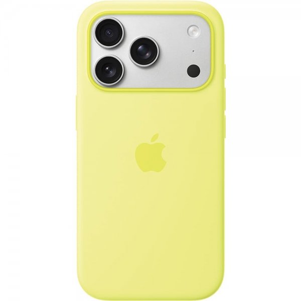 Apple Original iPhone 17 Pro Cover Silicone Case MagSafe Neon Yellow