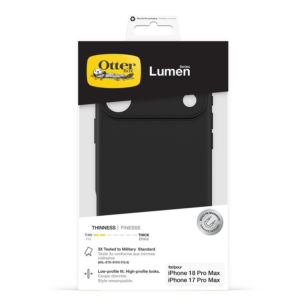 Otterbox iPhone 17 Pro Max/iPhone 18 Pro Max Cover Lumen MagSafe Sort