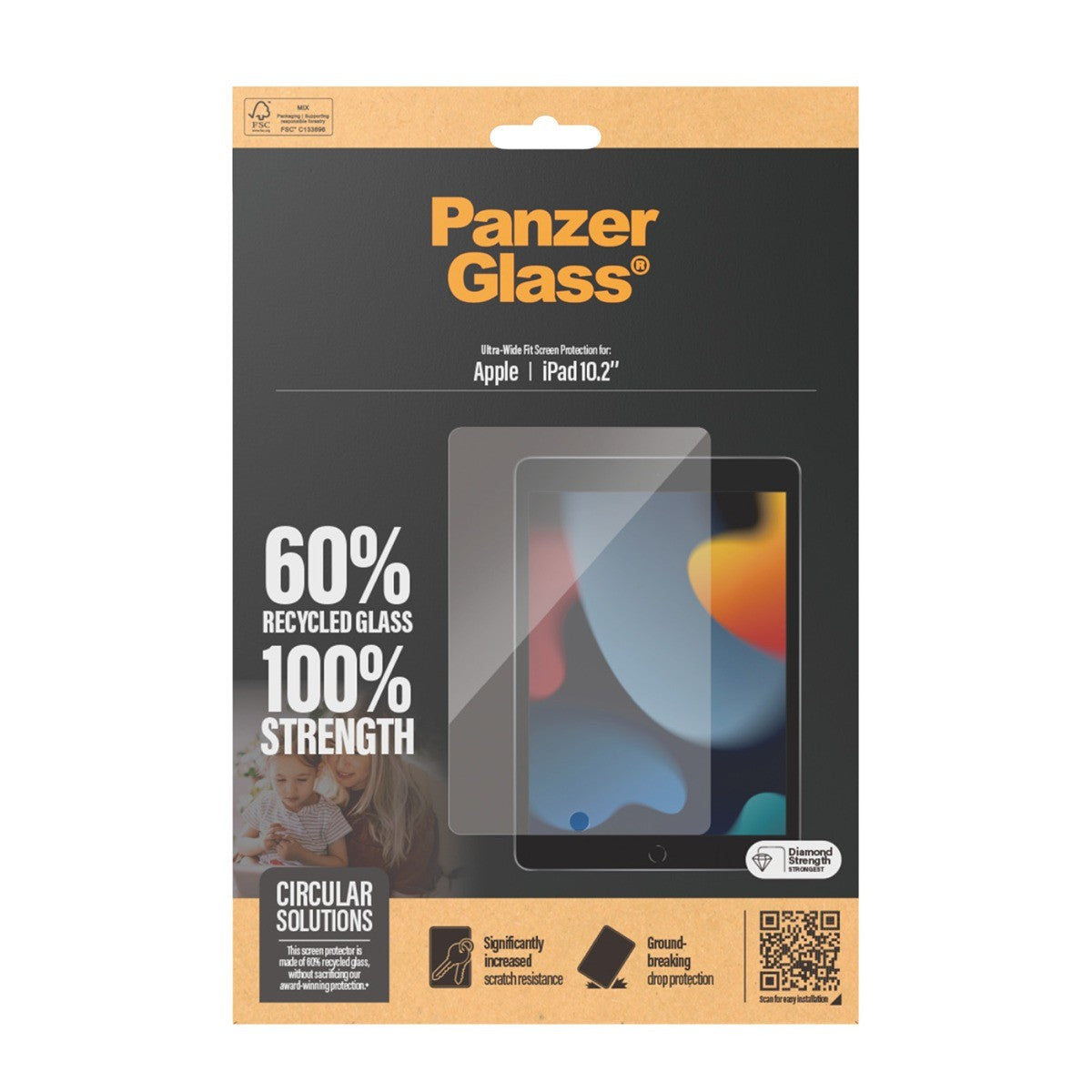 PanzerGlass iPad 10.2 (gen 7/8/9) Skærmbeskytter Ultra-Wide Fit
