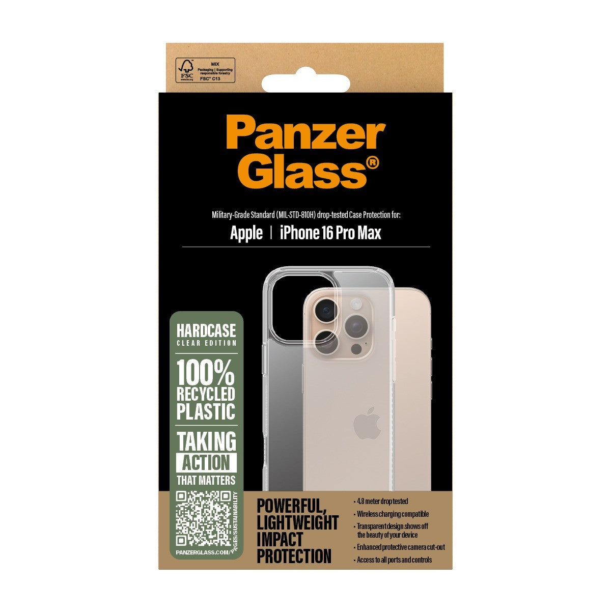 PanzerGlass iPhone 16 Pro Max Cover HardCase Klar