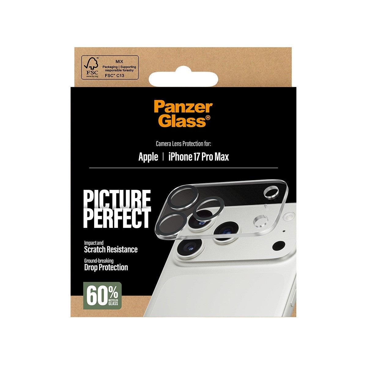 PanzerGlass iPhone 17 Pro Max Kameralinsebeskytter PicturePerfect