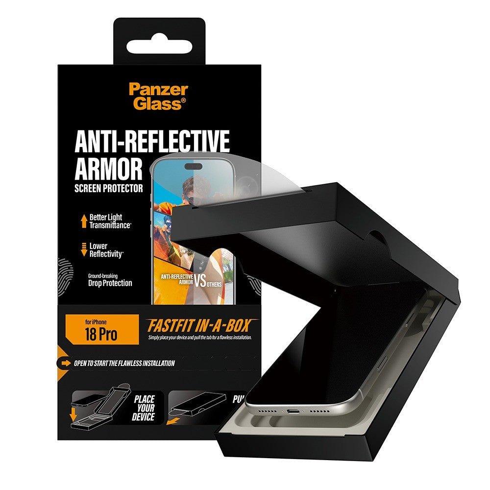 PanzerGlass iPhone 18 Pro Skærmbeskytter Anti-reflective Armor Fastfit