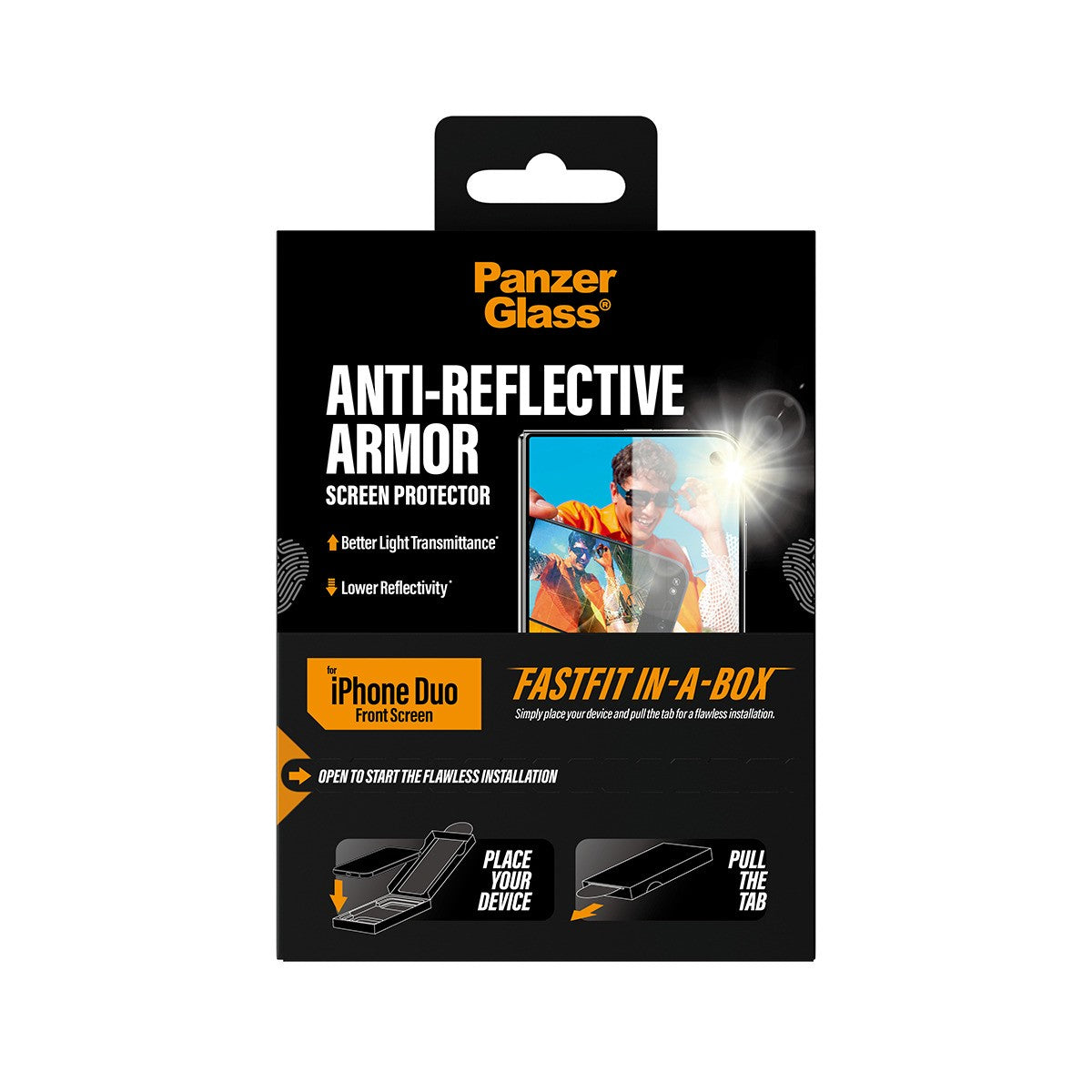 PanzerGlass iPhone Duo Skærmbeskytter Anti-reflective Armor Fastfit