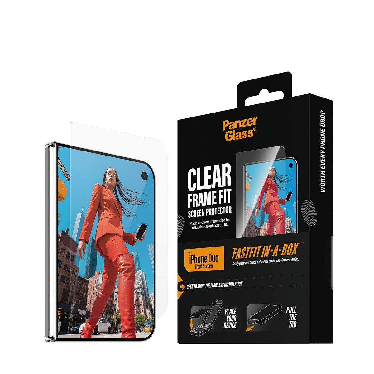 PanzerGlass iPhone Duo Skærmbeskytter Frame Fit Fastfit
