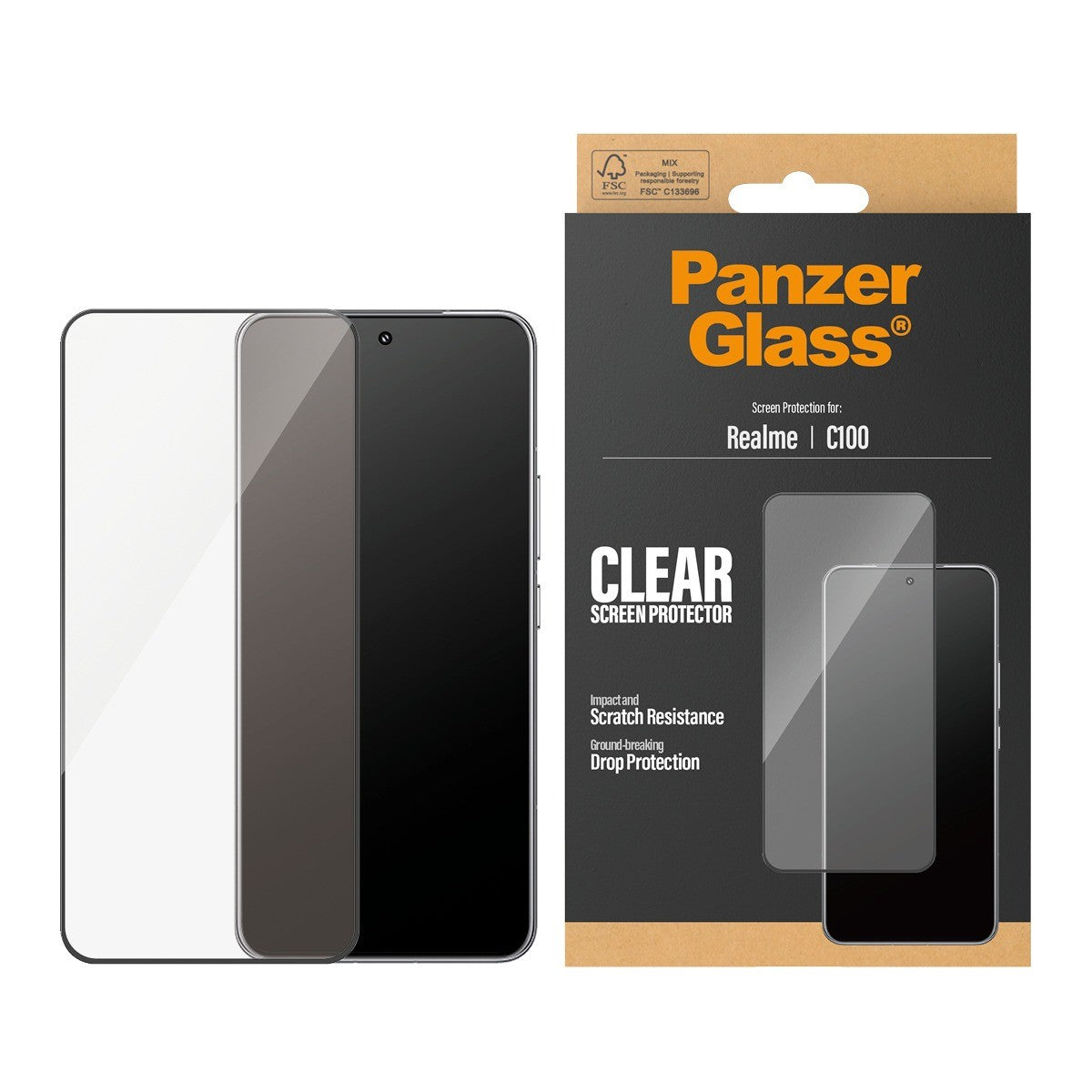 PanzerGlass Realme C100 Skærmbeskytter Ultra-Wide Fit