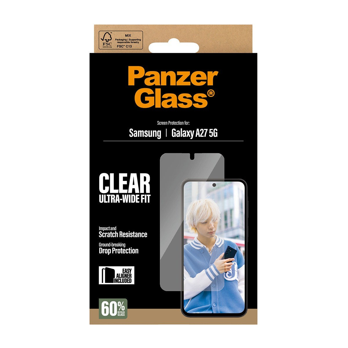 PanzerGlass Samsung Galaxy A27 Skærmbeskytter Ultra-Wide Fit EasyAligner