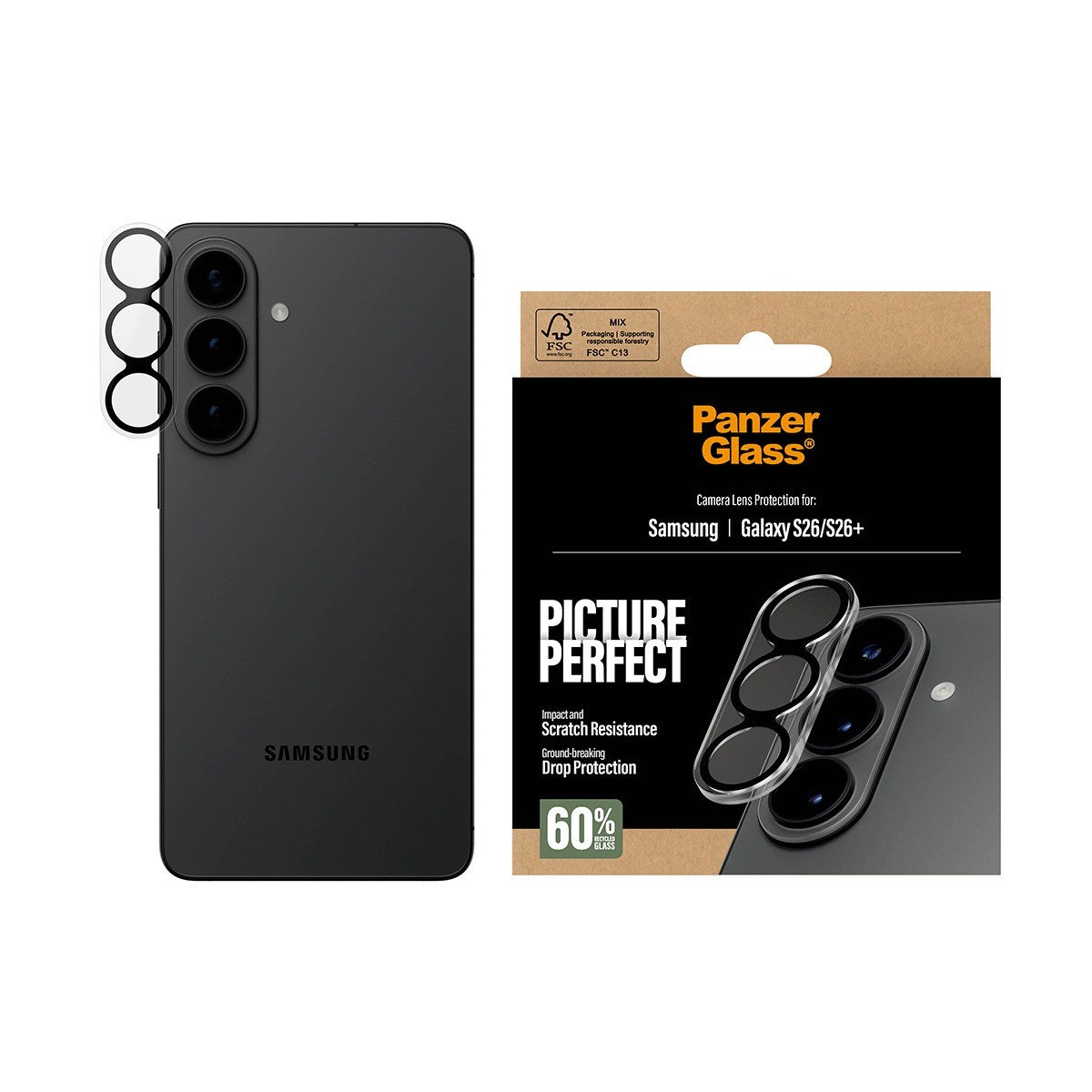 PanzerGlass Samsung Galaxy S26/S26 Plus Kameralinsebeskytter PicturePerfect
