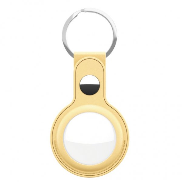 KeyBudz AirTag Holder Læder 2-pak Gul