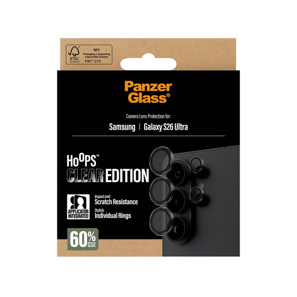 PanzerGlass Samsung Galaxy S26 Ultra Kamerabeskyttelse Hoops Transparent