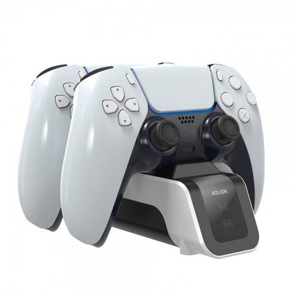 Aolion PlayStation 5 DualSense Kontrol Dobbelt Opladningsdock