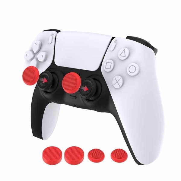 PlayStation 5 Spillekonsol Thumb Grips 4-pak Rød