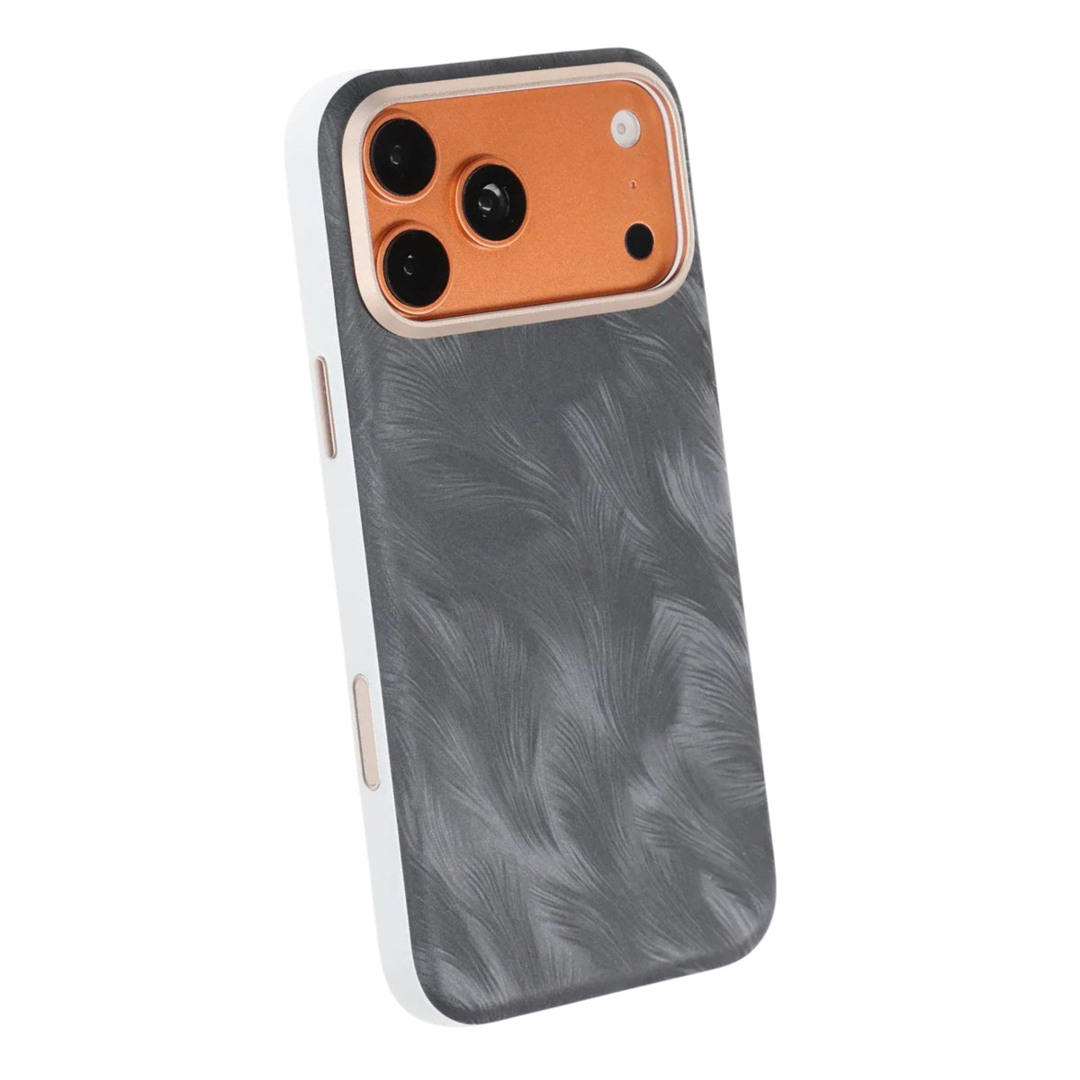 iPhone 17 Pro Max/iPhone 18 Pro Max Cover med plumtekstur MagSafe Sort