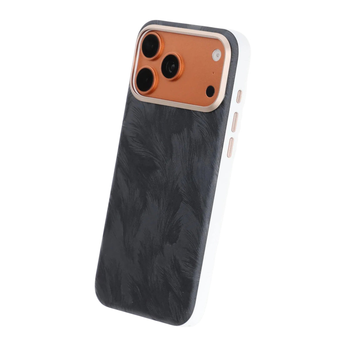iPhone 17 Pro Max/iPhone 18 Pro Max Cover med plumtekstur MagSafe Sort