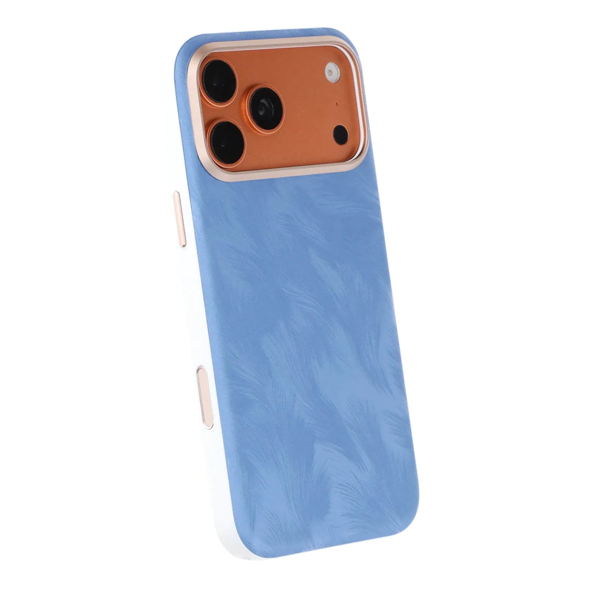 iPhone 17 Pro Max/iPhone 18 Pro Max Cover med plumtekstur MagSafe Blå