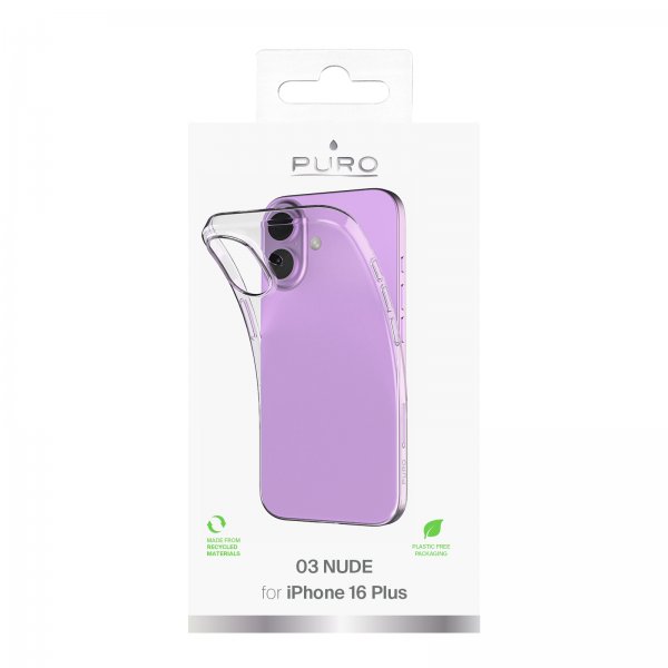 Puro iPhone 16 Plus Cover Nude Transparent