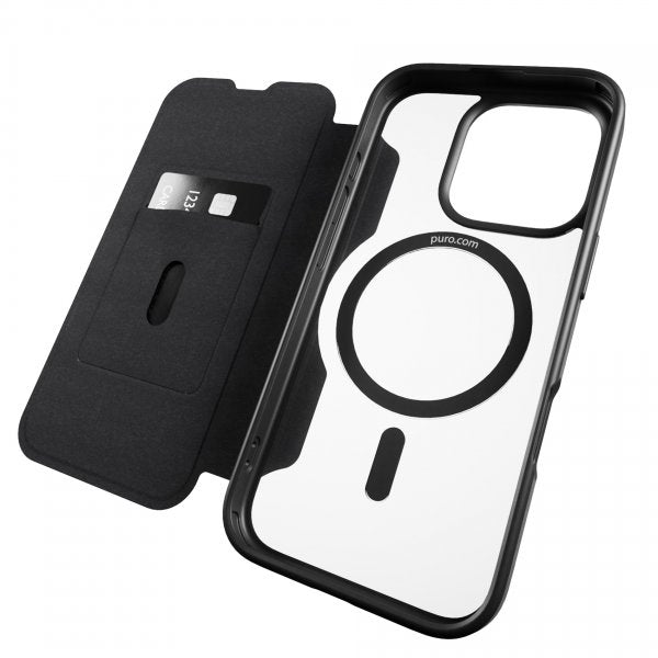 Puro iPhone 16 Pro Cover Book Mag 2 Sort