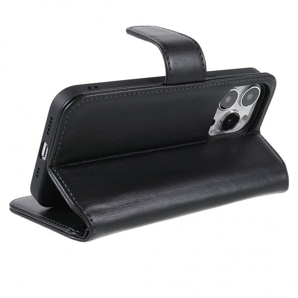 Nordic Covers iPhone 14 Pro Cover Essential Læder Raven Black