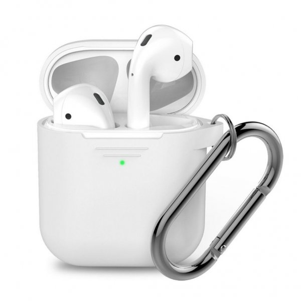 KeyBudz AirPods (1/2) Skal PodSkinz KeyChain Series Hvid