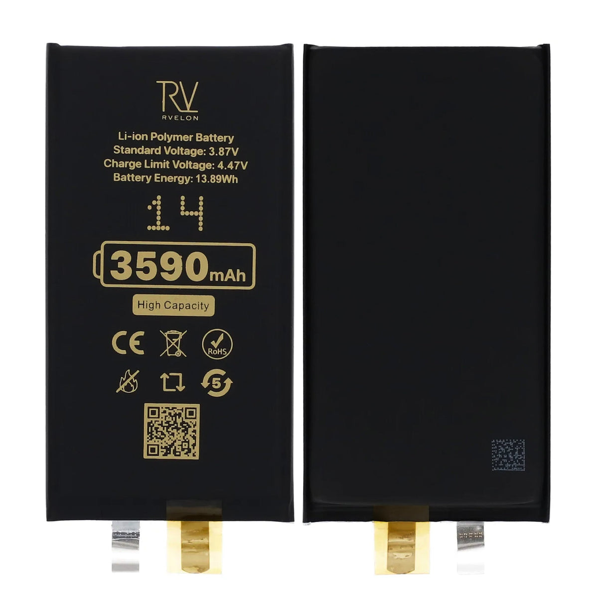 Rvelon Batteri til iPhone 14 3590mAh uden flexkabel