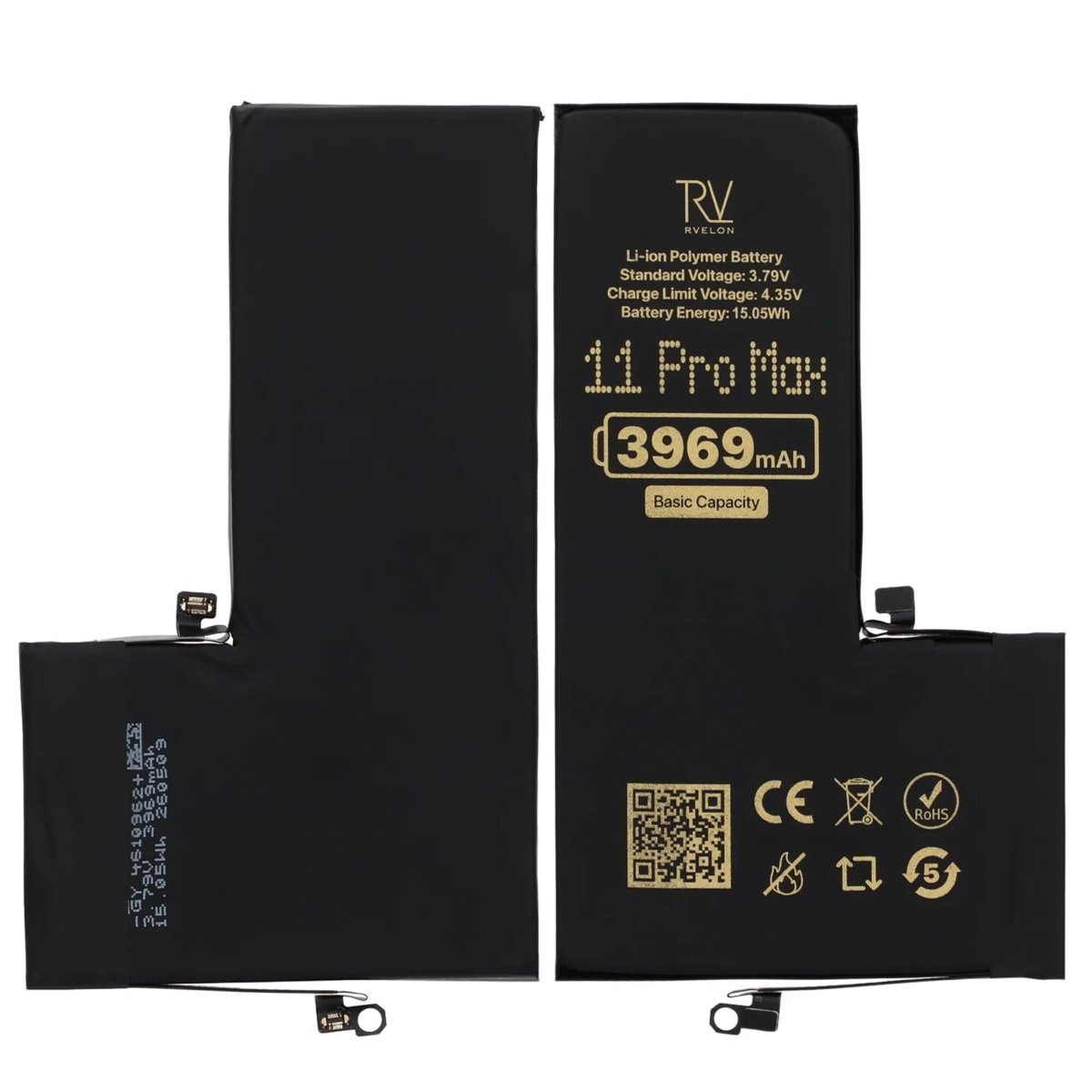 Rvelon Premium Batteri til iPhone 11 Pro Max - 3969mAh
