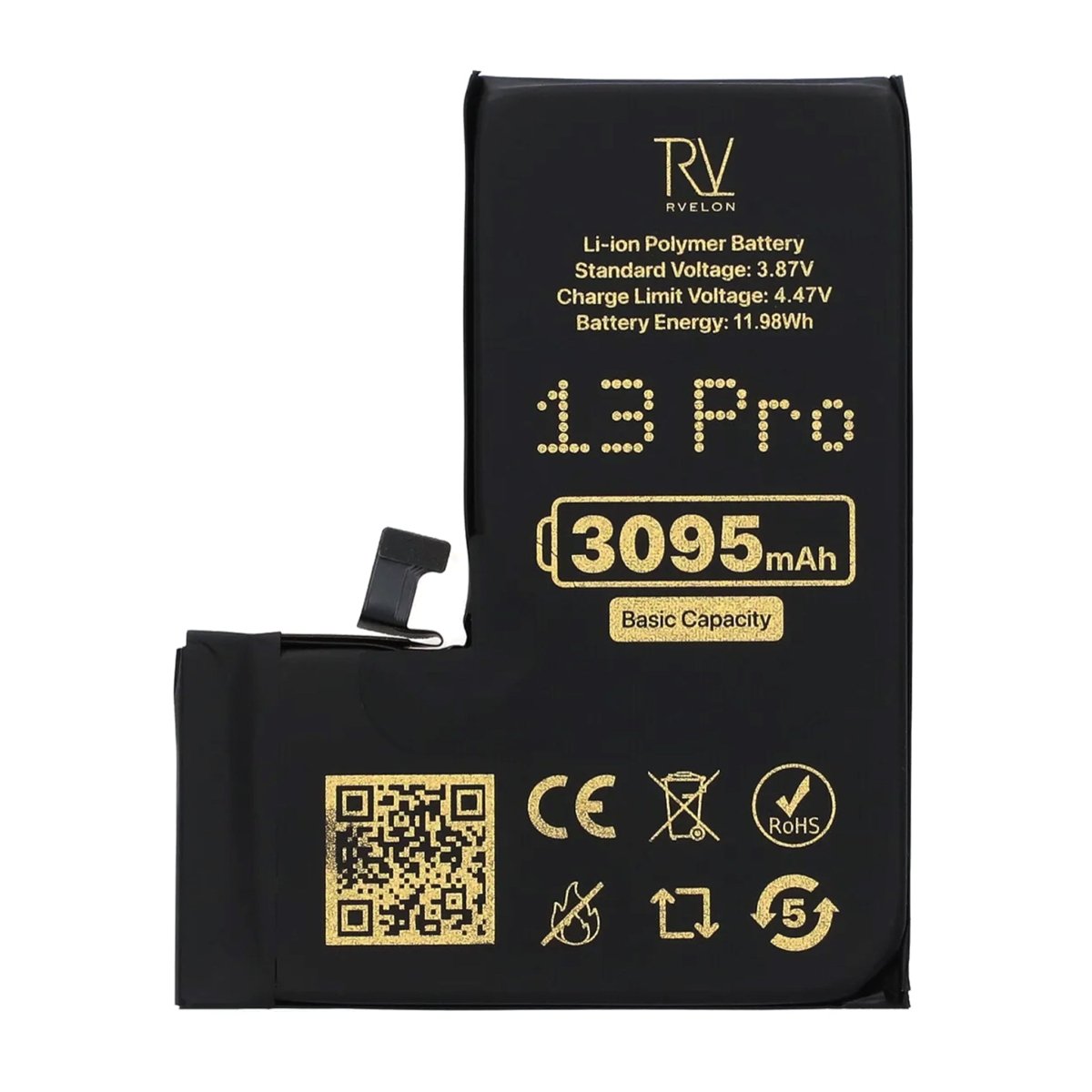 Rvelon Premium Batteri til iPhone 13 Pro - 3095mAh