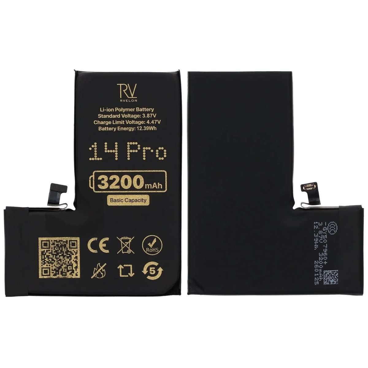 Rvelon Premium Batteri til iPhone 14 Pro - 3200mAh