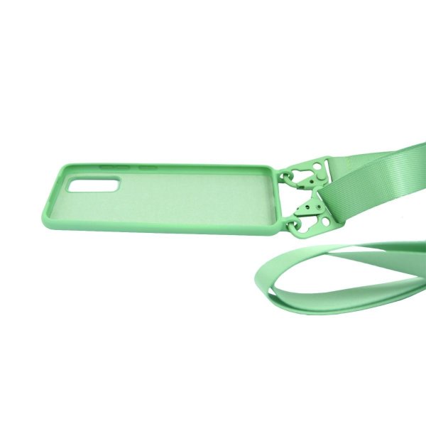 Samsung Galaxy S20 Cover Silikone med Halsrem Grøn