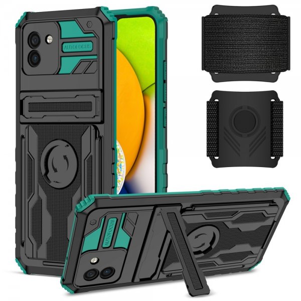 Samsung Galaxy A03 Cover med Håndgreb Grøn