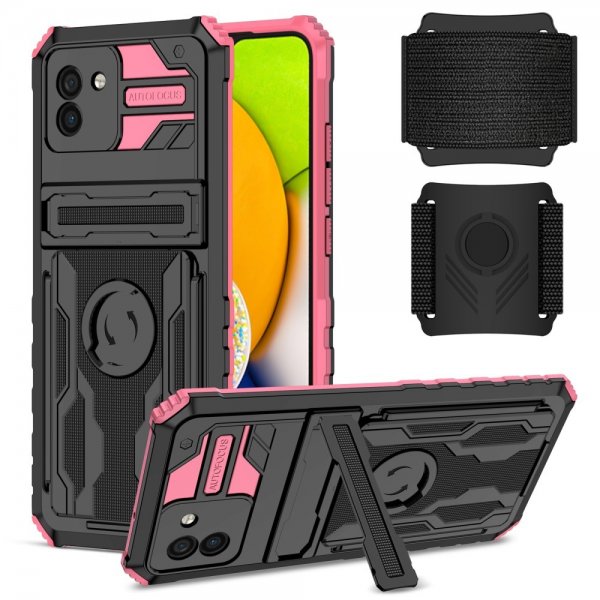Samsung Galaxy A03 Cover med Håndgreb Rosa