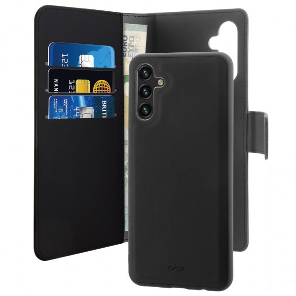 Puro Samsung Galaxy A13 5G/Galaxy A04s Cover 2 i 1 Pung Etui Aftageligt Cover Sort