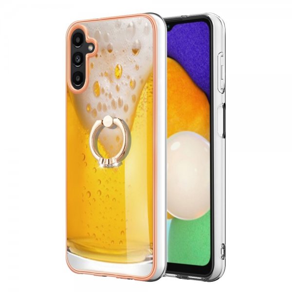 Samsung Galaxy A14 Cover med Fingerring Motiv Øl